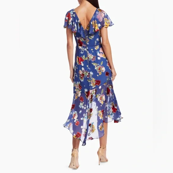 Alice + Olivia Electra Ruffled Floral Midi Dress - Picture 4 of 14